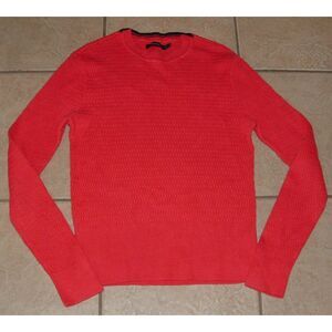 NAUTICA Men Sz Medium Casual or Dress Red Stretchy Pullover Crew Neck Sweater